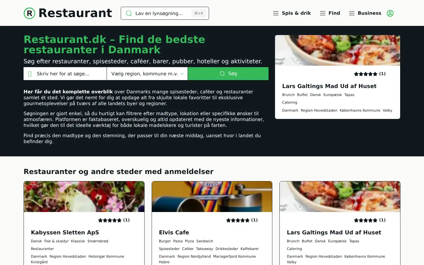 Screenshot of restaurantamalfi.dk