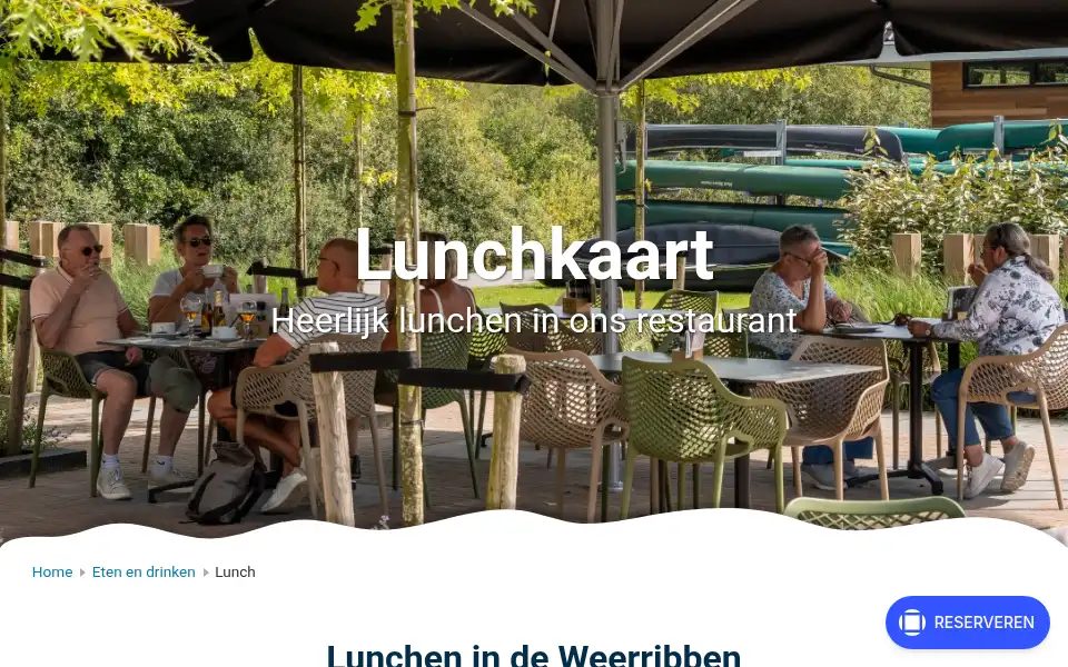 Screenshot of restaurantdekluft.nl