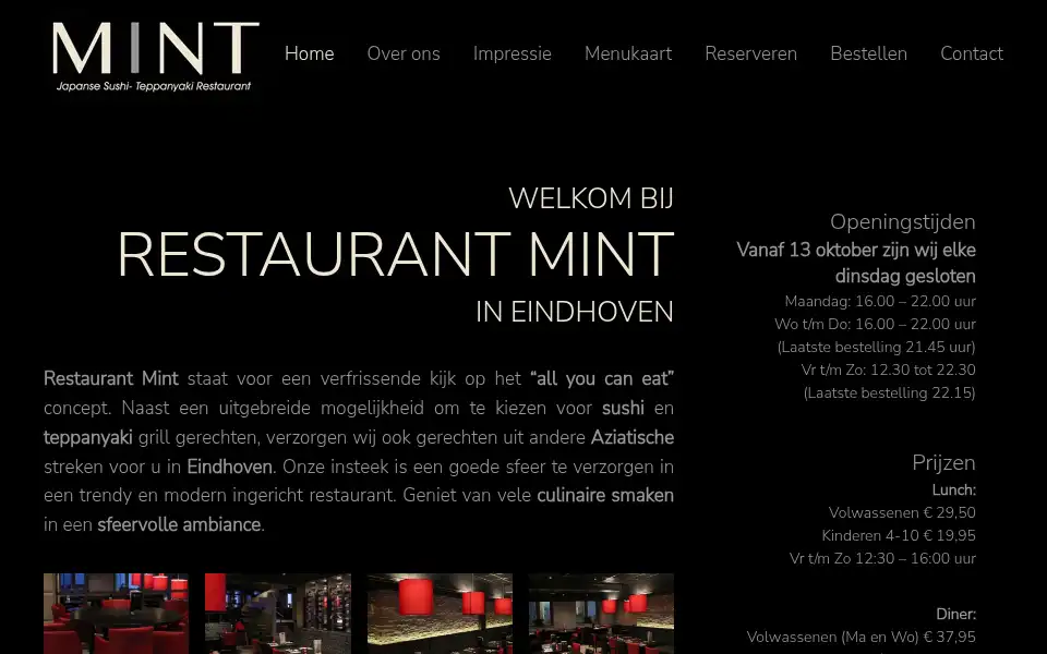 Screenshot of restaurantmint.nl