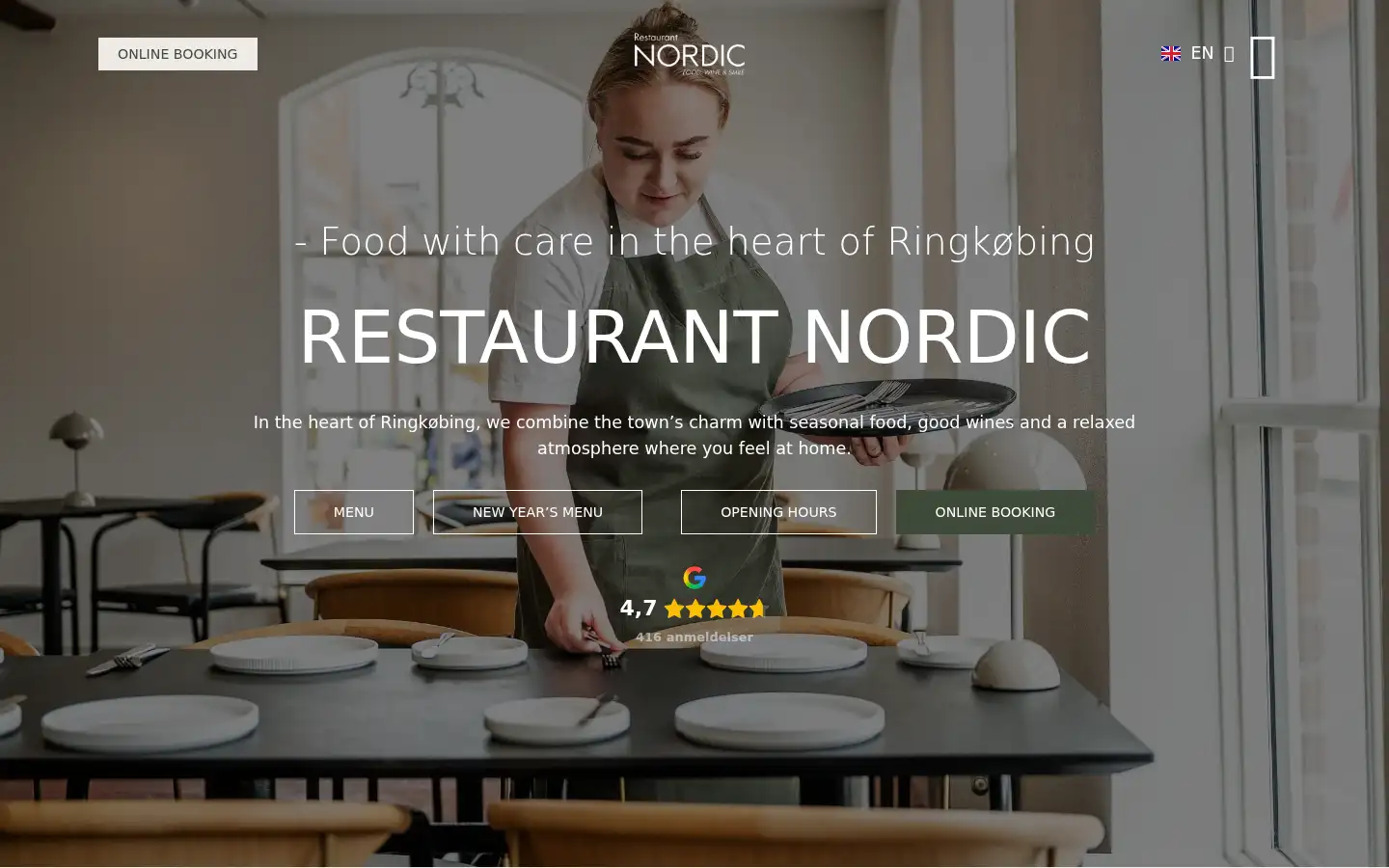 Screenshot of restaurantnordic.dk