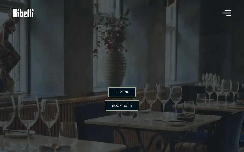 Screenshot of restaurantribelli.dk