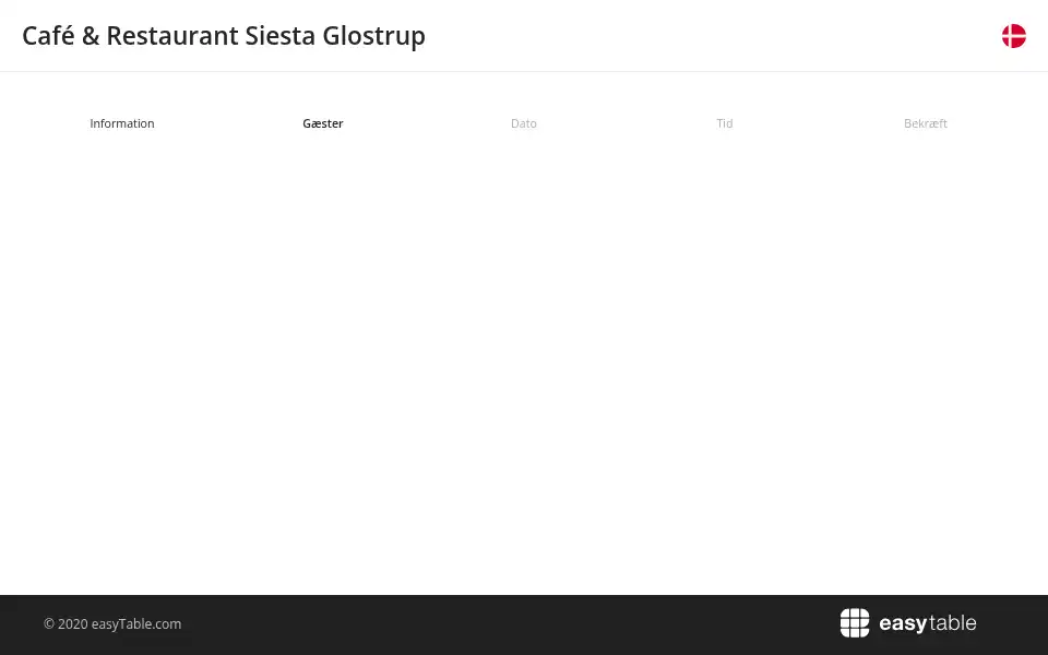 Screenshot of restaurantsiesta.dk