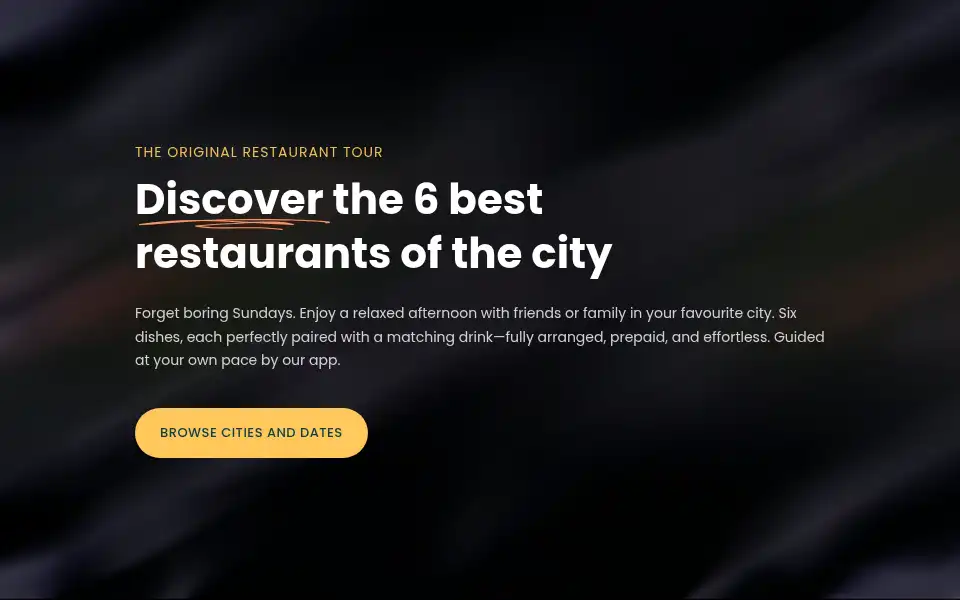 Screenshot of restauranttour.co.uk
