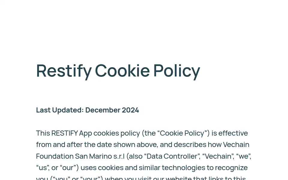Screenshot of restifyapp.org