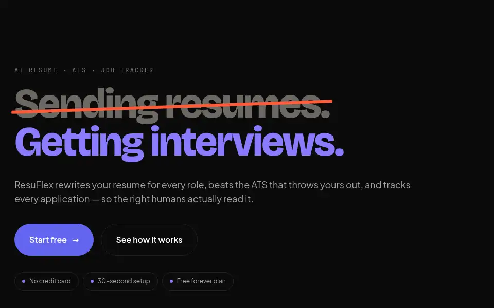 Screenshot of resuflex.ai