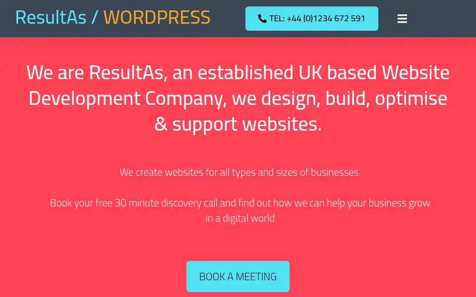 Screenshot of resultas.co.uk