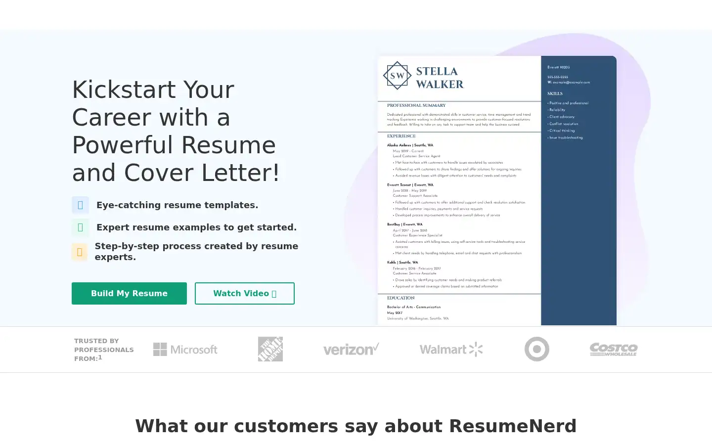 Screenshot of resumenerd.com