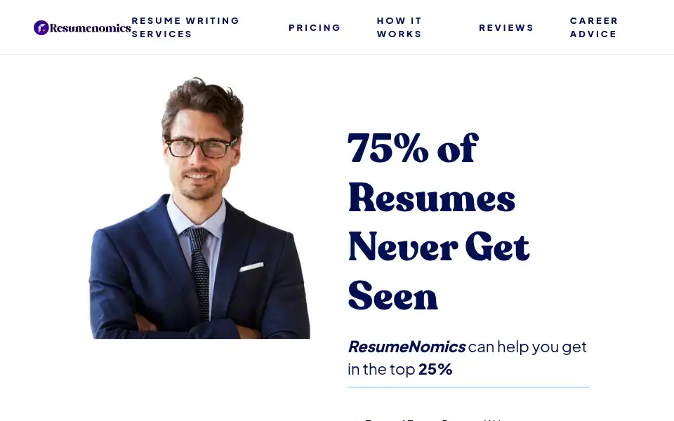 Screenshot of resumenomics.com
