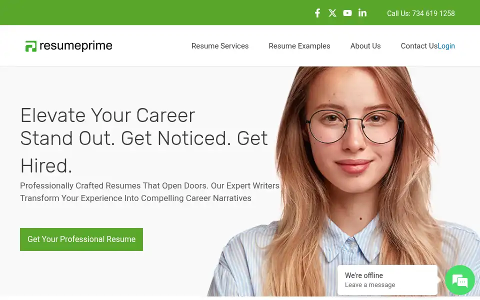 Screenshot of resumeprime.com