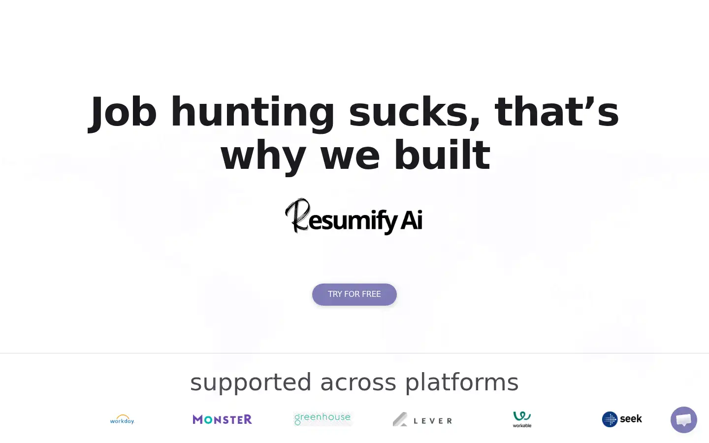 Screenshot of resumifyai.com