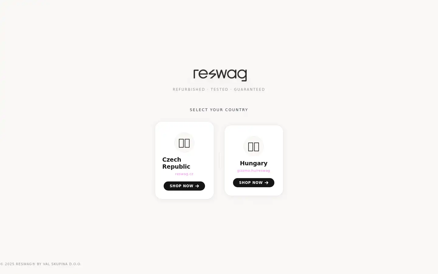 Screenshot of reswag.eu