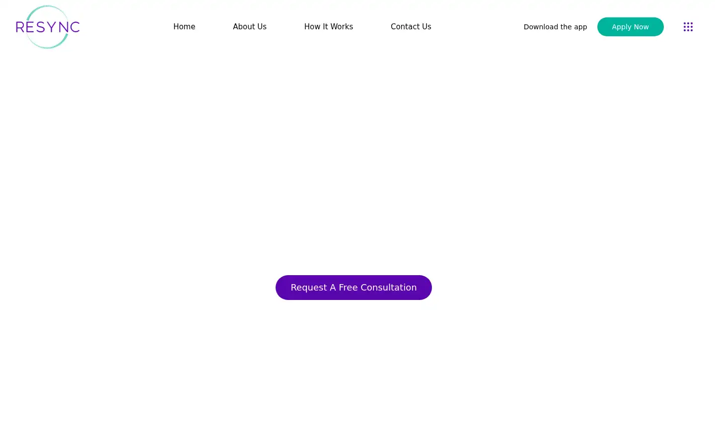 Screenshot of resync.com