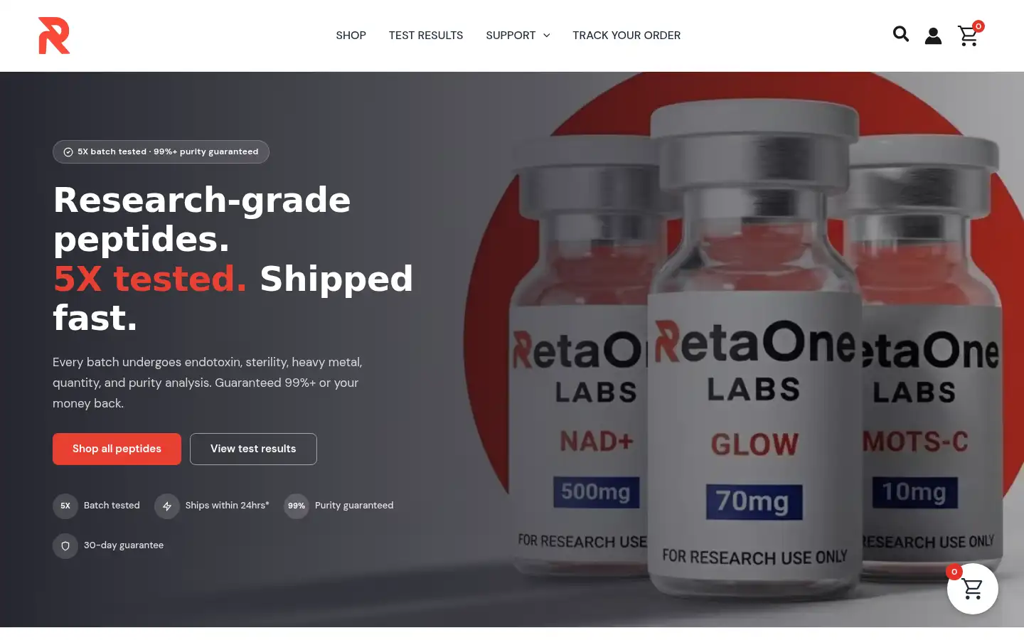 Screenshot of retaonelabs.com