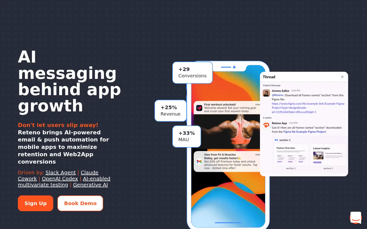 Screenshot of reteno.com