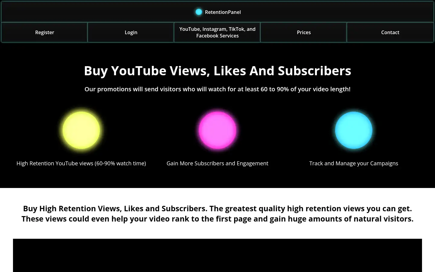 Screenshot of retentionpanel.com