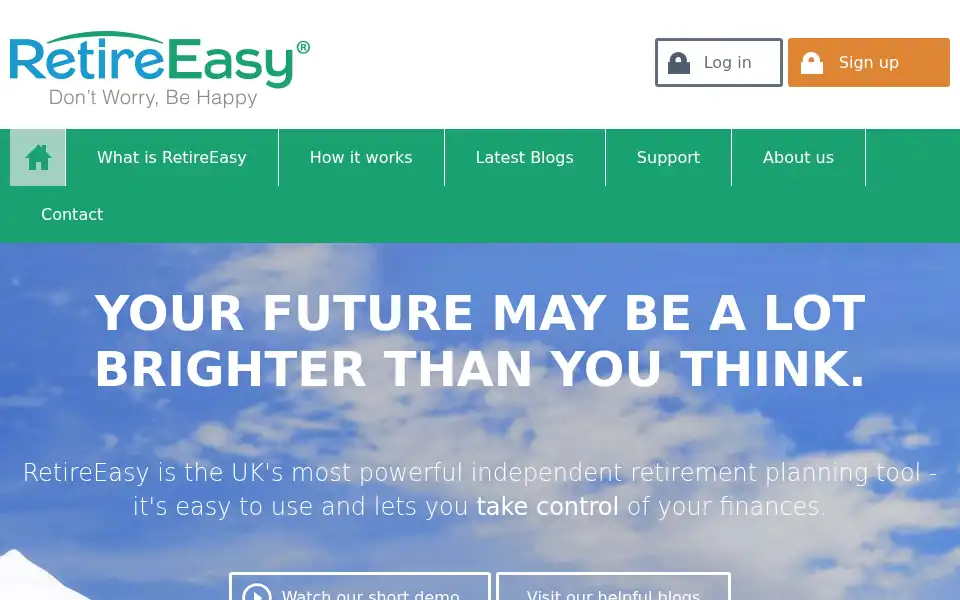 Screenshot of retireeasy.co.uk