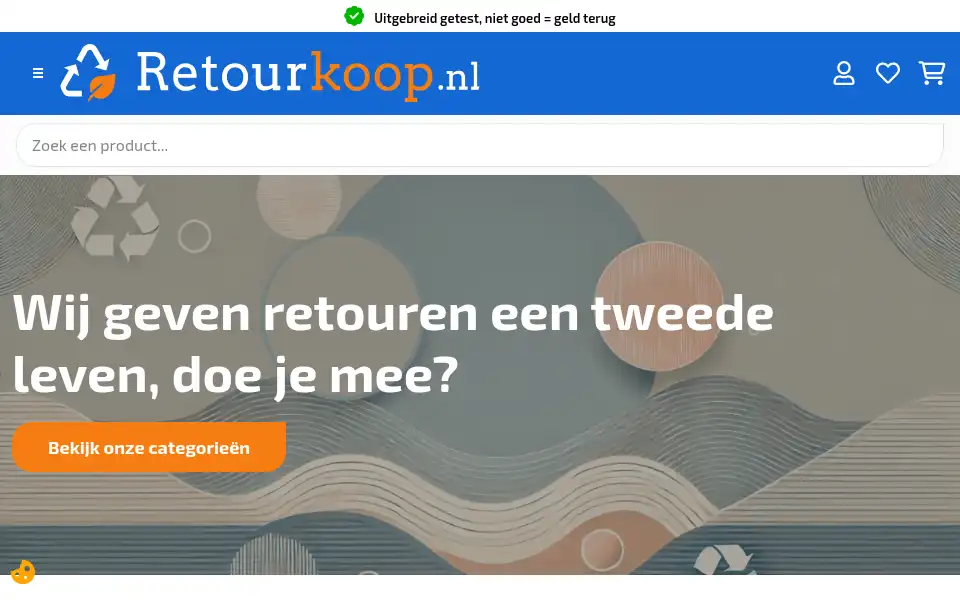 Screenshot of retourkoop.nl
