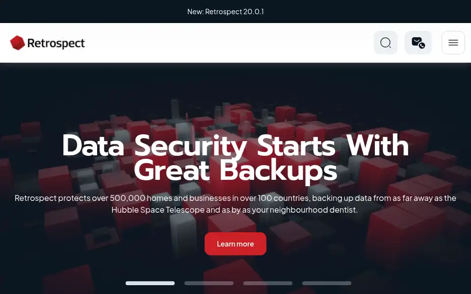Screenshot of retrospect.com