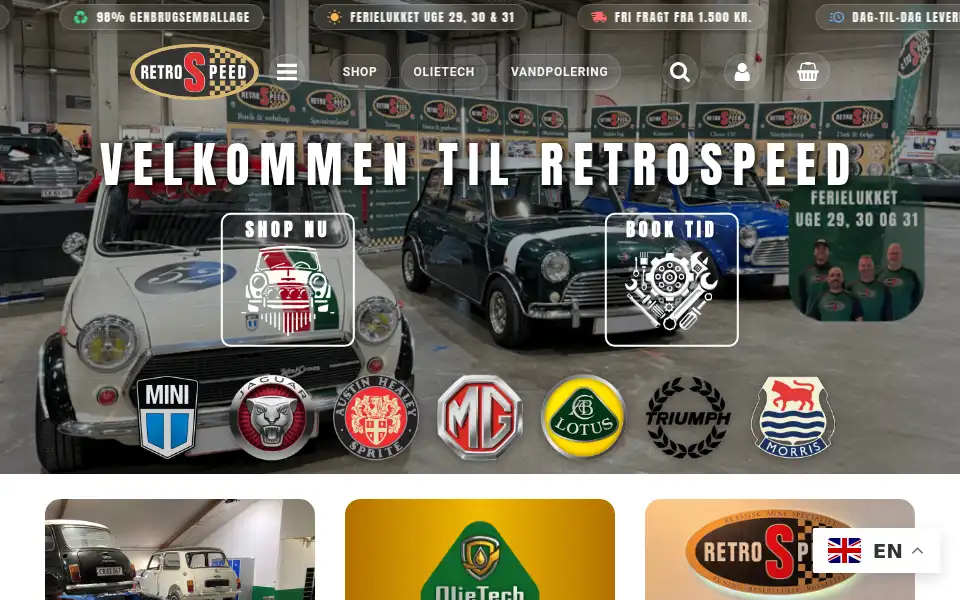 Screenshot of retrospeed.dk