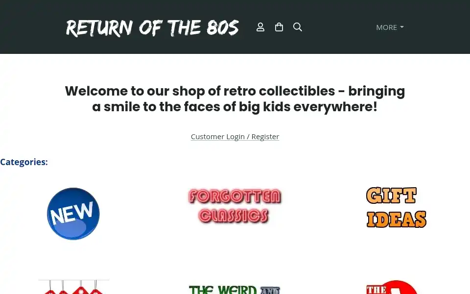 Screenshot of returnofthe80s.com