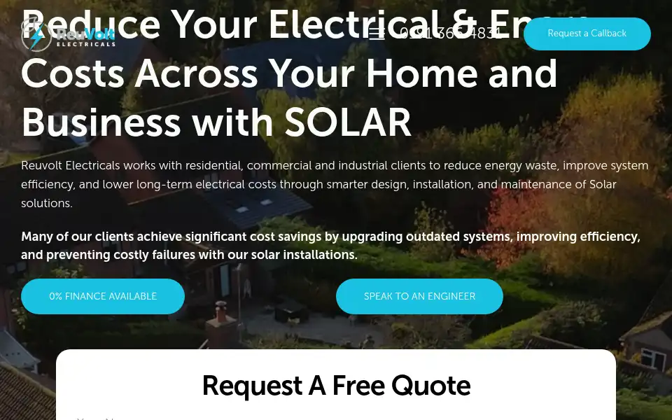 Screenshot of reuvoltelectricals.co.uk