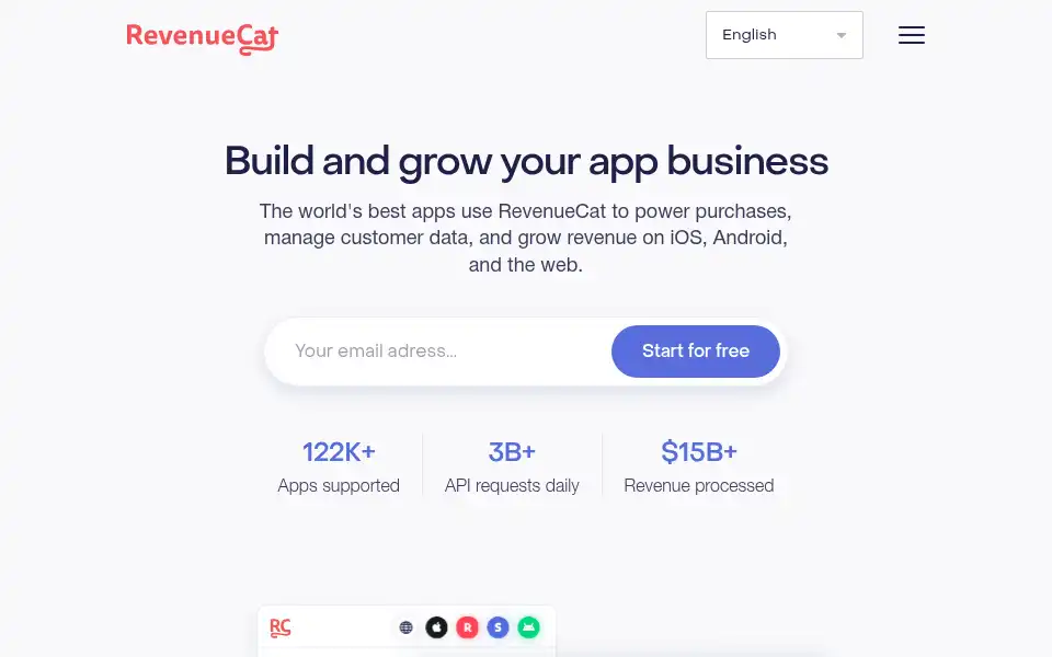 Screenshot of revenuecat.com