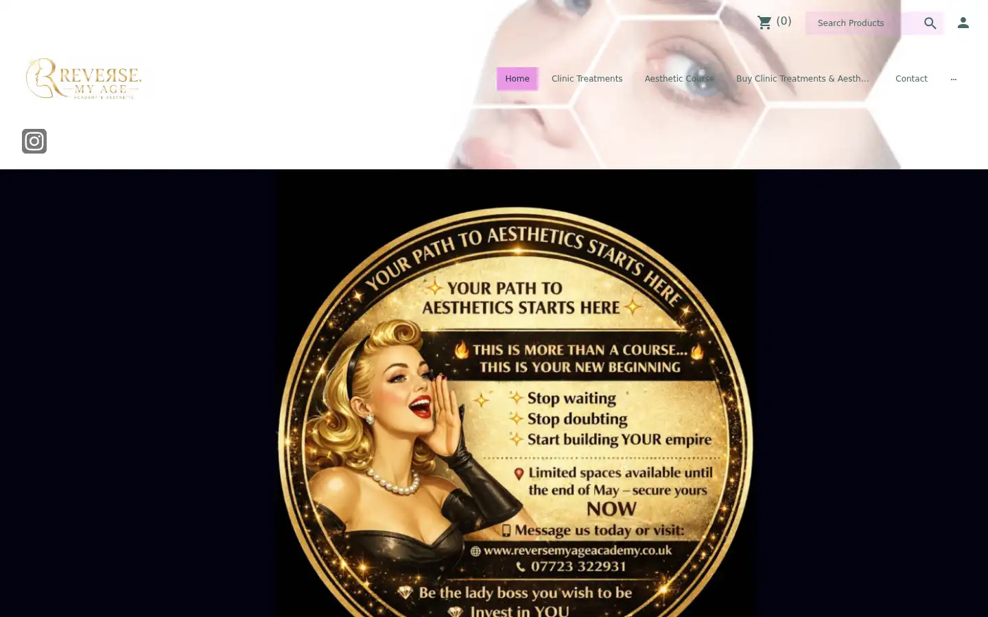 Screenshot of reversemyageacademy.co.uk