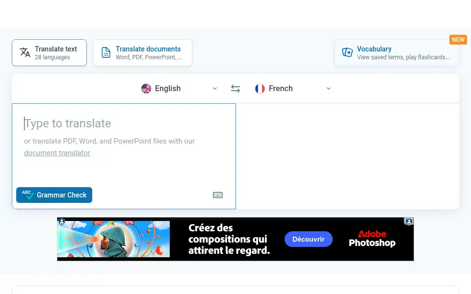 Screenshot of reverso.net