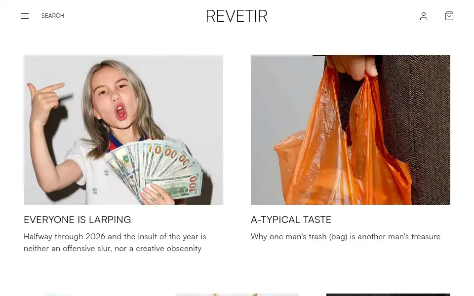 Screenshot of revetir.com