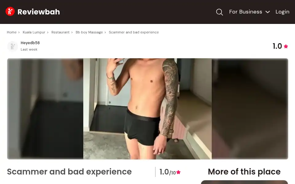 Screenshot of reviewbah.com