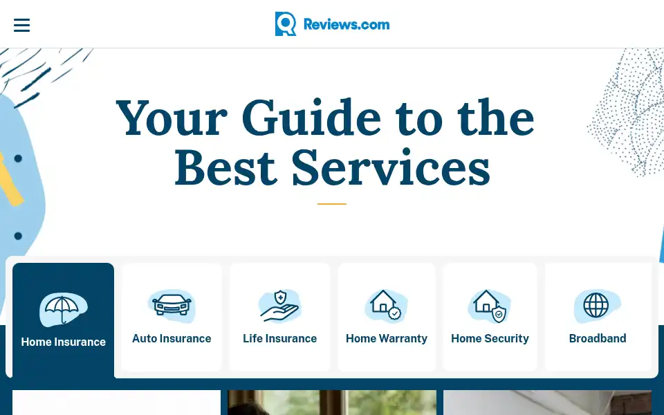 Screenshot of reviews.com