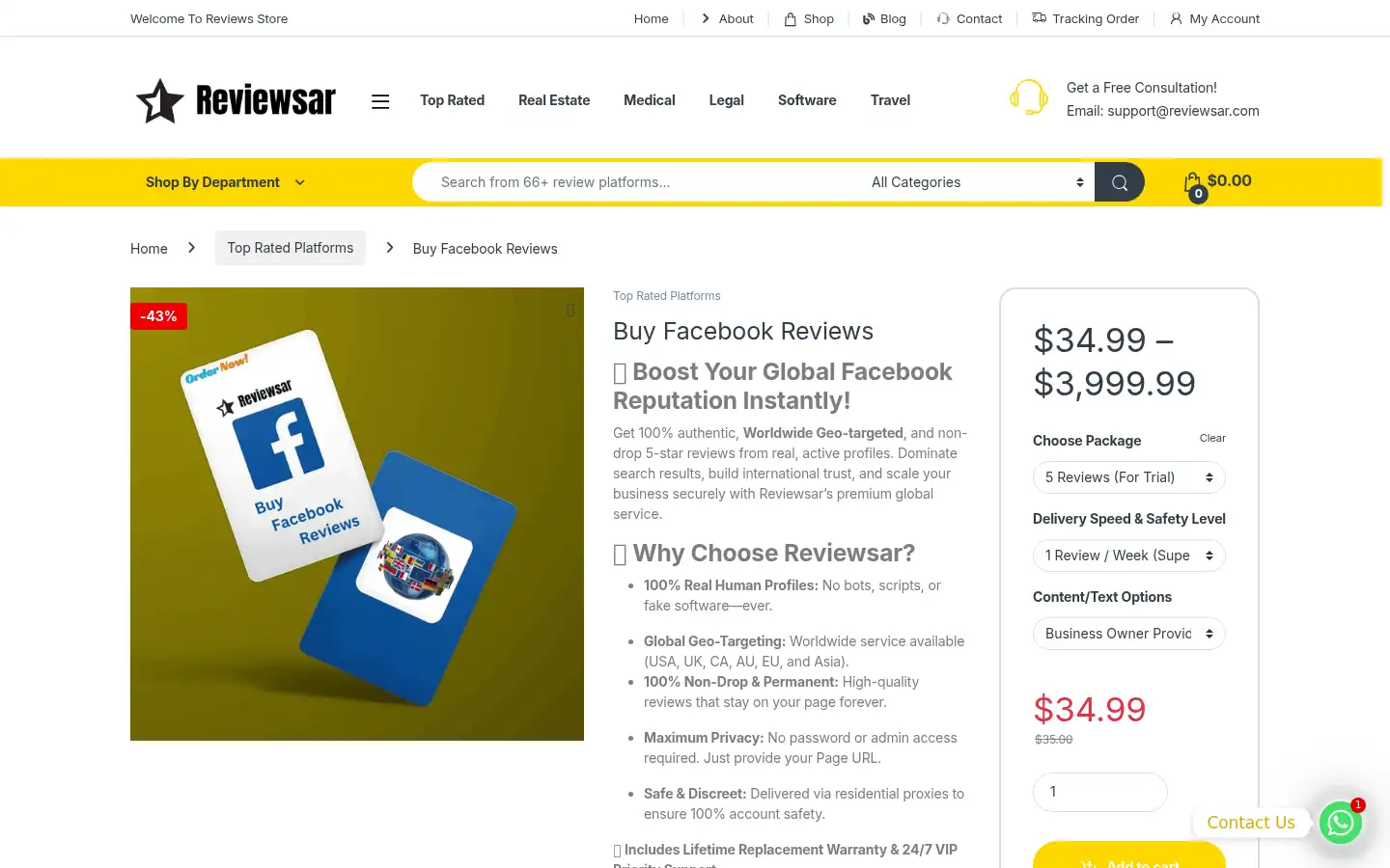 Screenshot of reviewsar.com