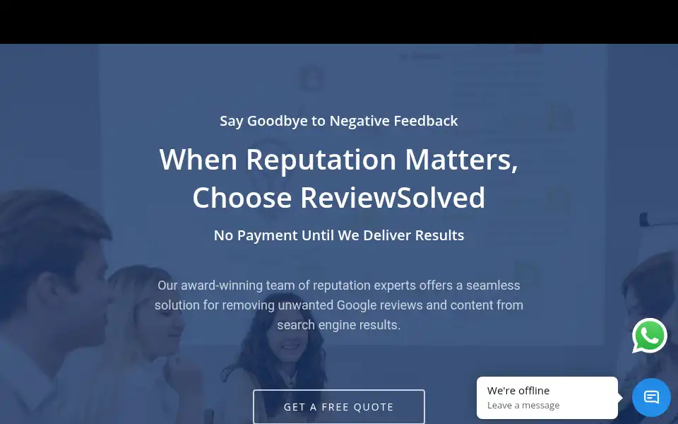 Screenshot of reviewsolved.com