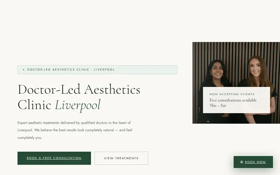 Screenshot of revitaliseaestheticsclinic.co.uk