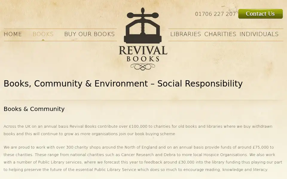 Screenshot of revivalbooks.co.uk