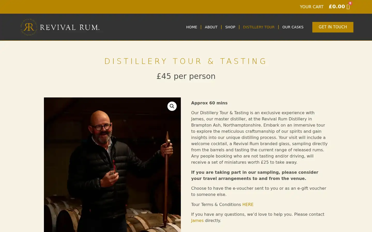 Screenshot of revivalrum.com