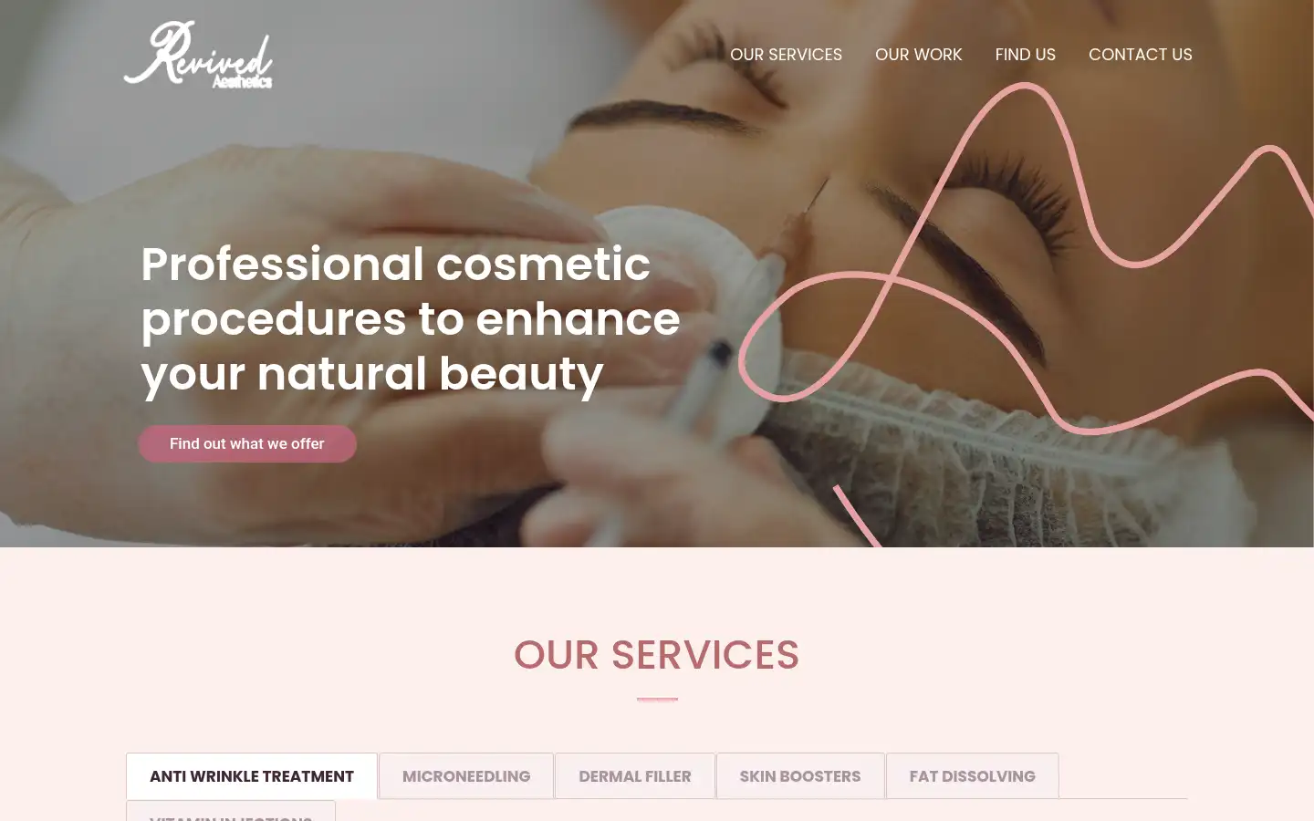 Screenshot of revivedaesthetics.co.uk