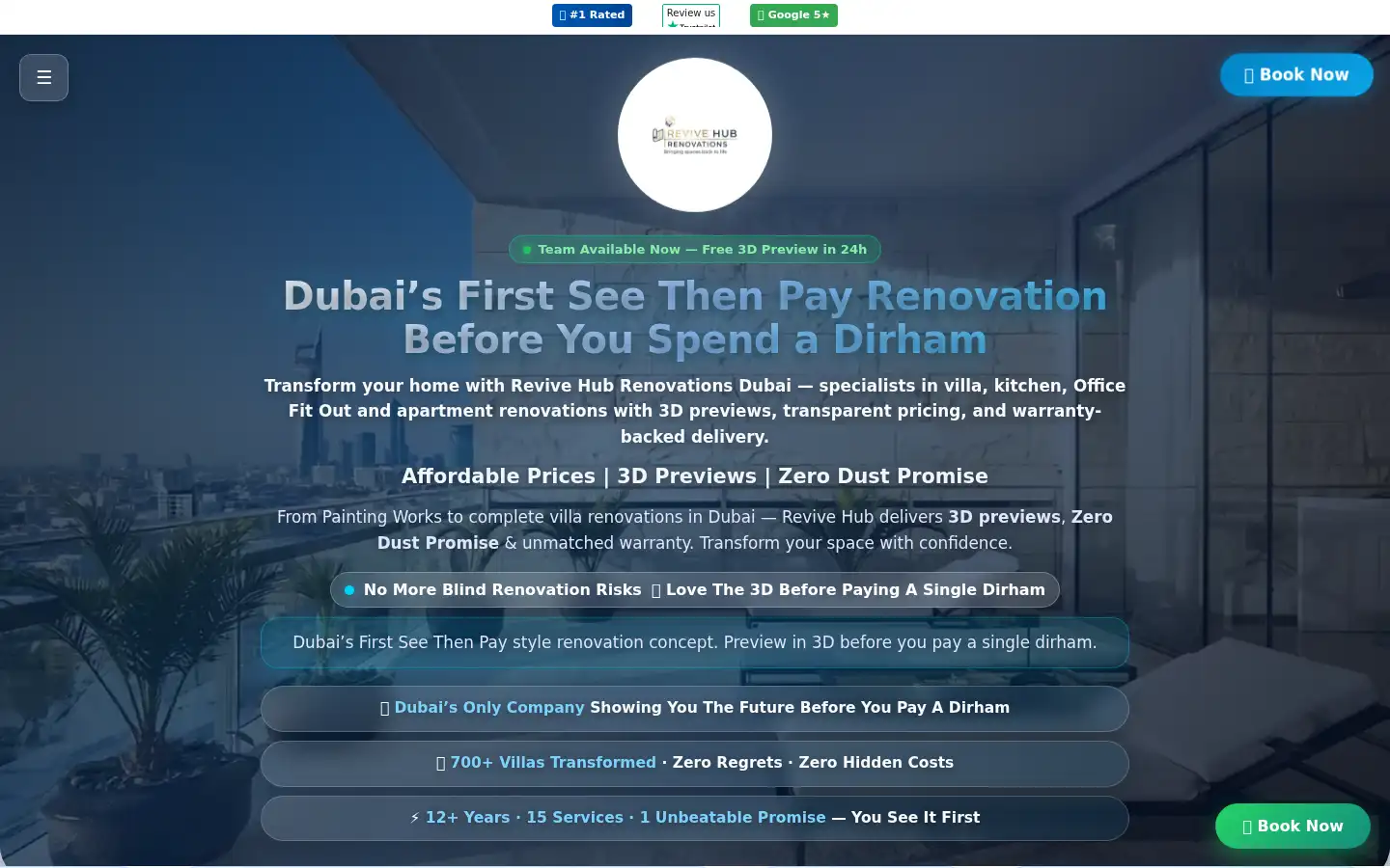 Screenshot of revivehub.ae
