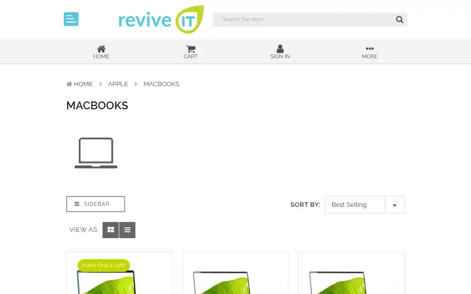 Screenshot of reviveit.io
