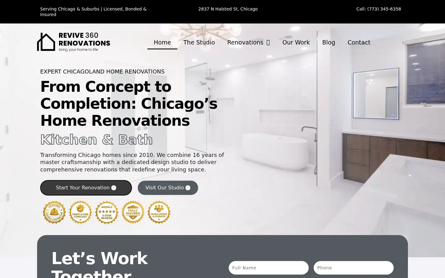 Screenshot of reviverenovations.com