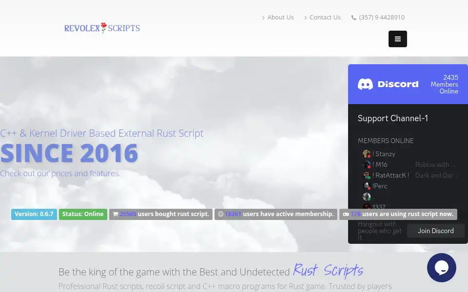 Screenshot of revolexscripts.com