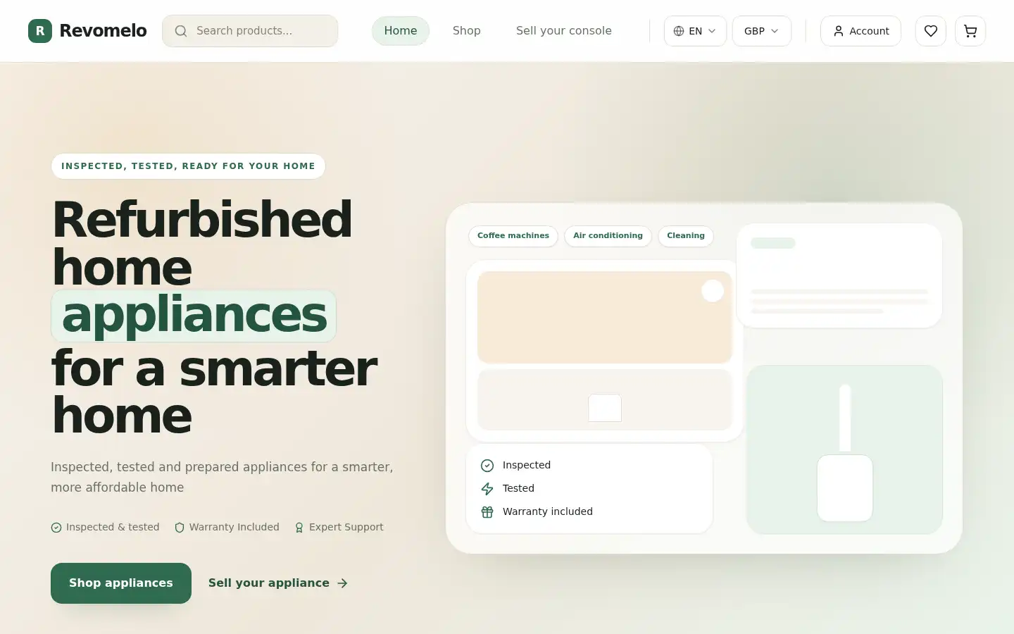 Screenshot of revomelo.com