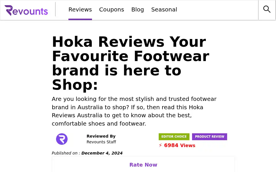 Screenshot of revounts.com.au