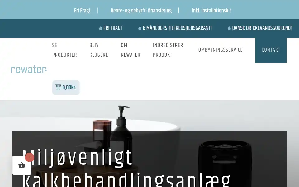 Screenshot of rewater.dk