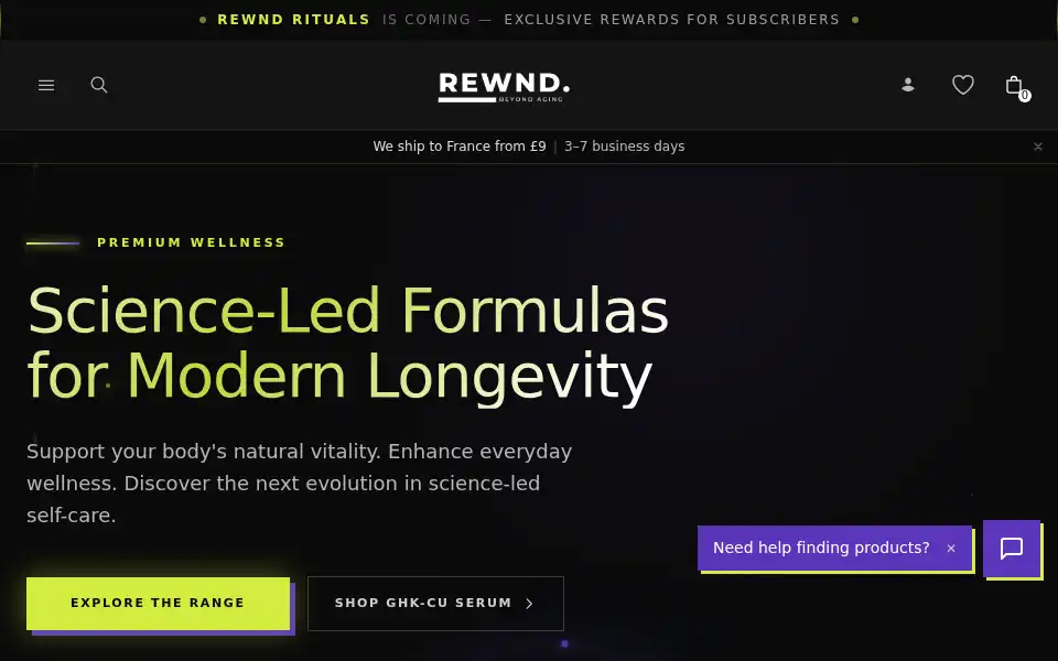 Screenshot of rewnd.co.uk