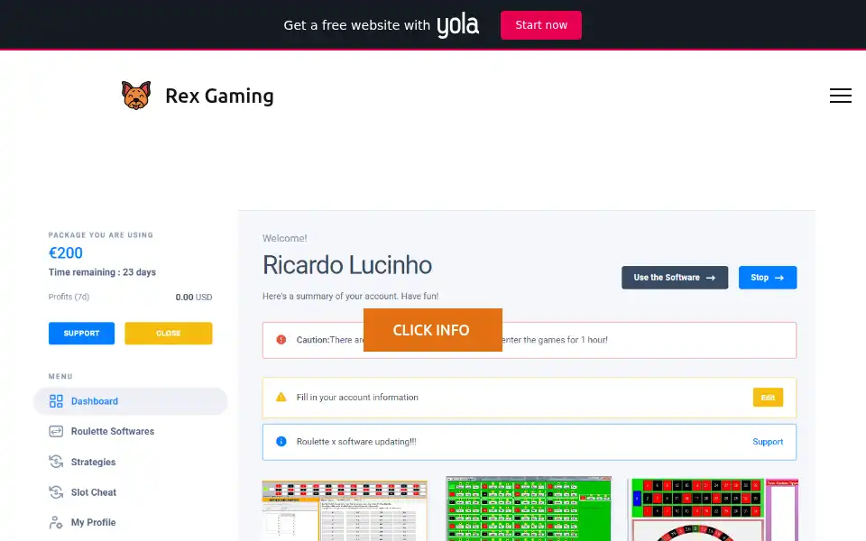 Screenshot of rex-gaming.yolasite.com