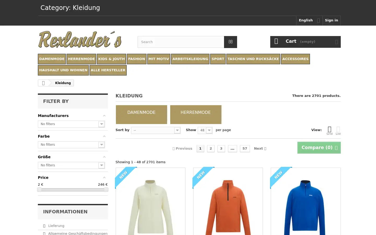 Screenshot of rexlander.com