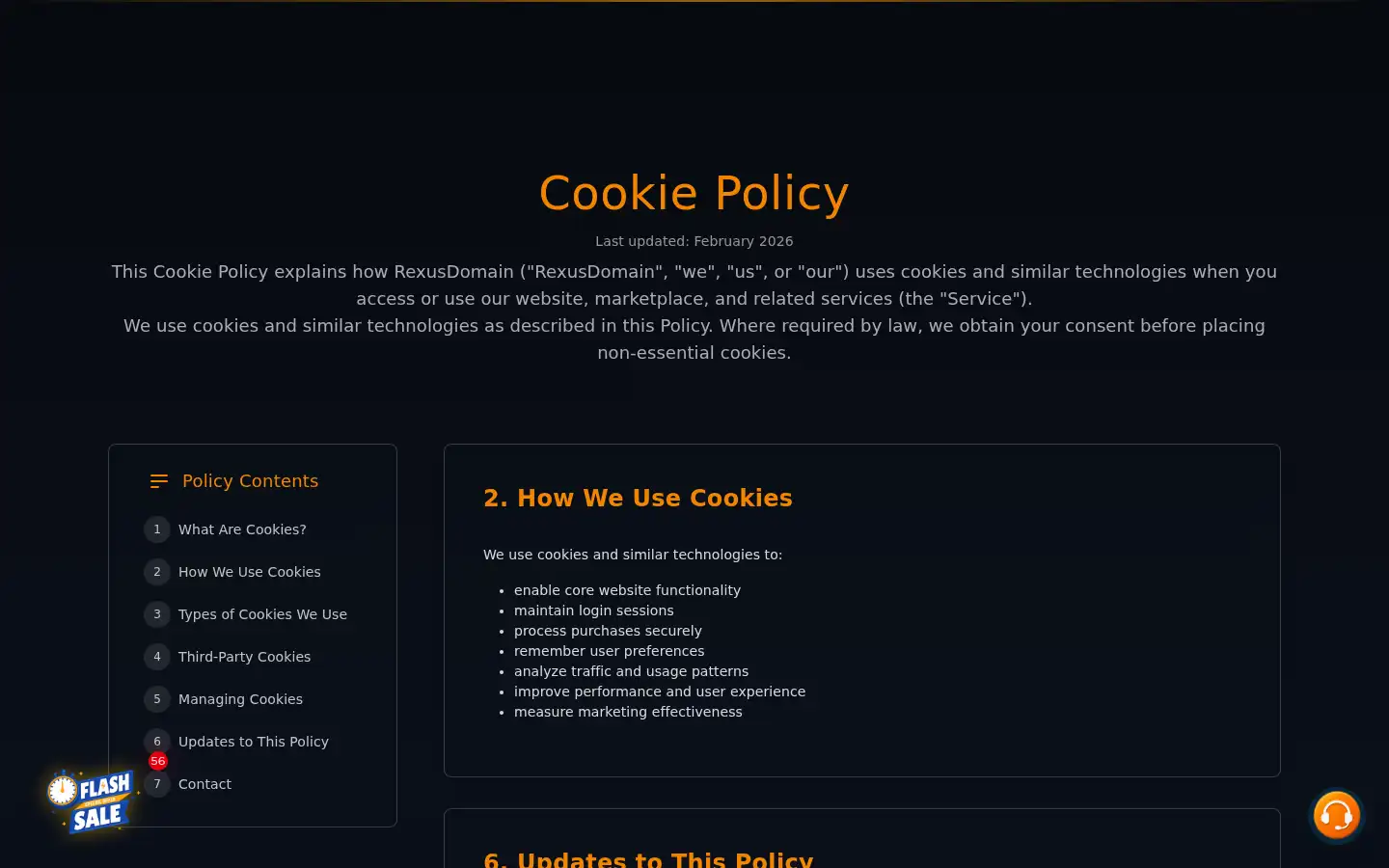 Screenshot of rexusdomain.com