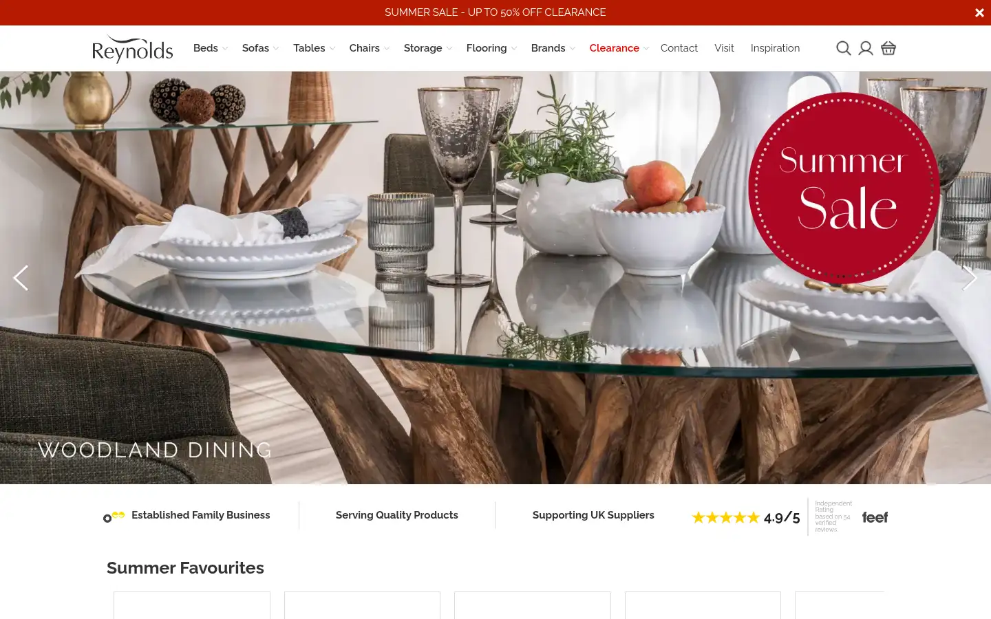 Screenshot of reynoldsfurniture.co.uk