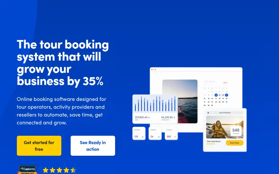 Screenshot of rezdy.com